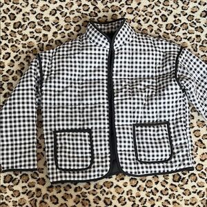 Black and White Checkered Women's Jacket